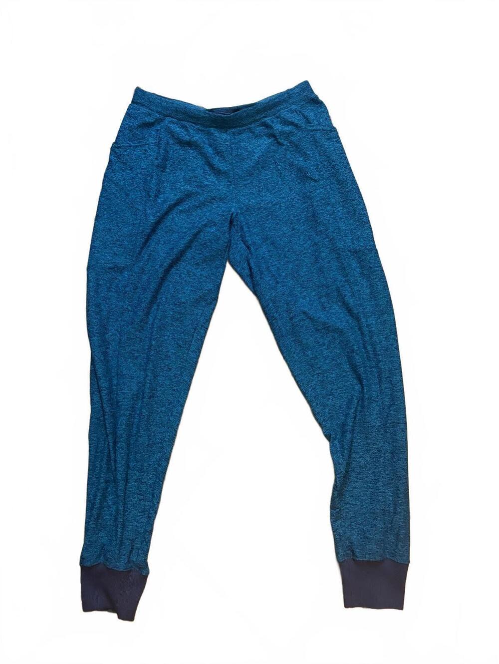 Oiselle Lux Jogger Pants Small Blue Heathered Running Track Lounge